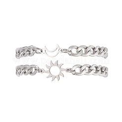 2Pcs 304 Stainless Steel Connector Charms Link  Bracelets&nbsp;BJEW-JB12935