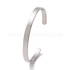 Non-Tarnish 304 Stainless Steel Open Cuff Bangle&nbsp;BJEW-G653-01P-07