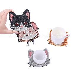 DIY Diamond Painting Animal Theme Coaster Kits&nbsp;PW-WGBBB48-01