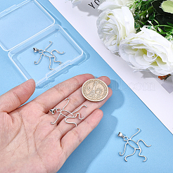 4Pcs Brass Pendant Cabochon Settings&nbsp;KK-WR0001-96B-P
