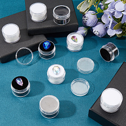 10Pcs 2 Colors Round Jewelry Clear Plastic Loose Diamond Storage Box&nbsp;CON-GF0001-15A