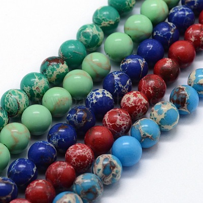 Synthetic Imperial Jasper Beads Strands&nbsp;G-I199-35-6mm-1