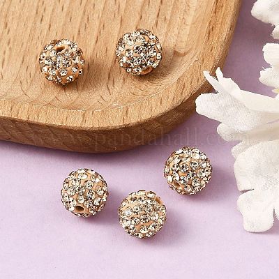Pave Disco Ball Beads&nbsp;RB-A130-10mm-15-1