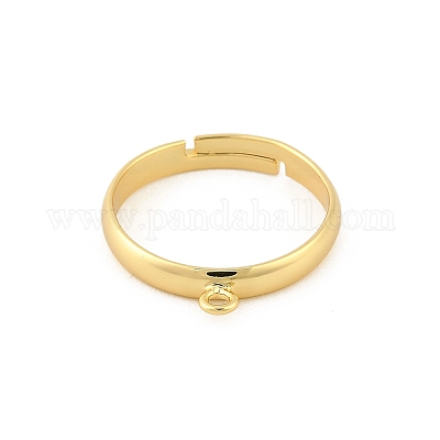 Brass Adjustable Loop Ring Bases&nbsp;KK-A272-10G-1