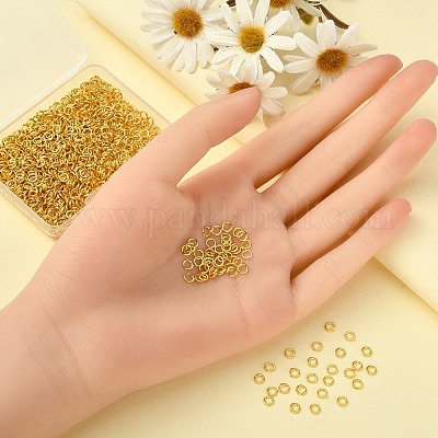 Brass Open Jump Rings&nbsp;KK-YW0001-38-1