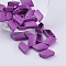 Spray Painted Alloy Multi-Strand Links, For Tile Elastic Bracelets Making, Rhombus, Purple, 14x8x4.8mm, Hole: 0.8mm