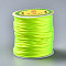 Nylon Satin Rattail Cord, for Bracelet Jewelry Making Chinese Knot Macrame Craft, Green Yellow, 1.5mm, about 49.21 yards(45m)/roll