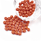 FGB 6/0 Baking Paint Glass Seed Beads, Round, Orange Red, 4~4.5x3mm, Hole: 1~1.2mm, about 4500pcs/bag, about 450g/bag