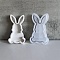 Easter Theme Rabbit DIY Silicone Table Lamp Molds, Resin Casting Molds, for UV Resin, Epoxy Resin Craft Making, White, 152x95x22.5mm