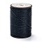 Round Waxed Polyester Thread String, Micro Macrame Cord, Twisted Cord, for Leather Sewing Stitching, Midnight Blue, 0.65mm, about 87.48 yards(80m)/roll