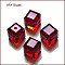 K9 Glass, Imitation Austrian Crystal Beads, Grade AAA, Faceted, Cube, Dark Red, 4x4x4mm(size within the error range of 0.5~1mm), Hole: 0.7~0.9mm