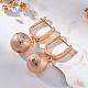 Brass Shimmer Hoop Earrings&nbsp;EJEW-K300-29G-3