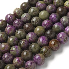 Natural Atlantisite Stichtite Beads Strands, Smooth Round, 8mm, Hole: 1mm, about 50pcs/strand, 15.63 inch(39.7cm)