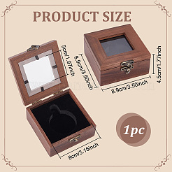 1Pc Wooden Pocket Watch Storage Boxs with Visible Window&nbsp;AJEW-UN0002-62