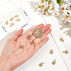 16Pcs Brass Micro Pave Clear Cubic Zirconia Charms&nbsp;KK-BBC0015-88
