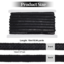 Sparkle Polyester Lace Ribbons&nbsp;OCOR-WH0090-67D