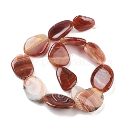 Natural Striped Agate/Banded Agate Beads Strands&nbsp;G-Z061-C09-03
