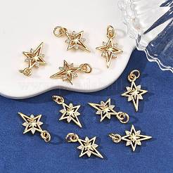 SHEGRACE Brass Clear Cubic Zirconia Charms&nbsp;XGRQ3P021-581G
