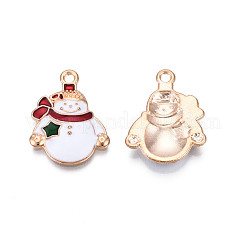 Christmas Alloy Enamel Pendants&nbsp;ENAM-Q442-45