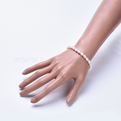 Natural Pearl Beads Stretch Bracelets&nbsp;BJEW-JB04265-01