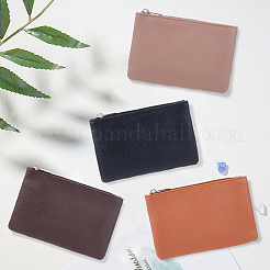 4Pcs 4 Colors PU Leather Zip Pouches&nbsp;ABAG-CL0001-30