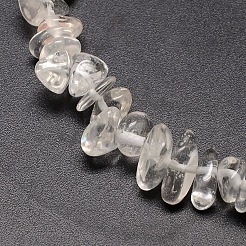 Natural Quartz Crystal Chips Beads Strands&nbsp;G-P030-01