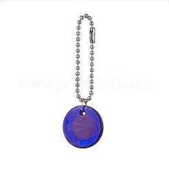 Flat Round with Evil Eye Glass Pendant Decoration&nbsp;HJEW-JM00883