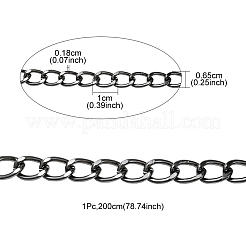 Aluminium Twisted Curb Chains&nbsp;CHA-YW0001-07B