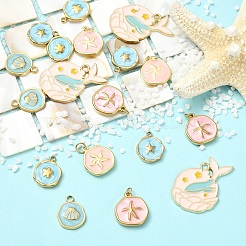 6Pcs 6 Styles 304 Stainless Steel Pendants&nbsp;STAS-YW0011-17