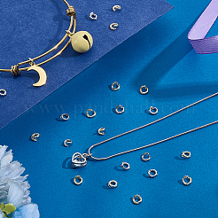60Pcs 2 Colors Brass Open Locking Jump Rings&nbsp;KK-PH0014-43