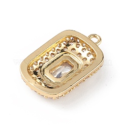 Rack Plating Brass Micro Pave Cubic Zirconia Pendants&nbsp;KK-C019-05G