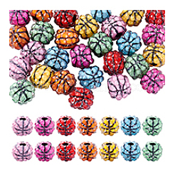 28Pcs 7 Colors Opaque Acrylic Beads&nbsp;SACR-PH0002-33