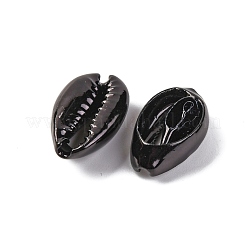Baking Paint Cowrie Shell Beads&nbsp;SSHEL-M023-01B