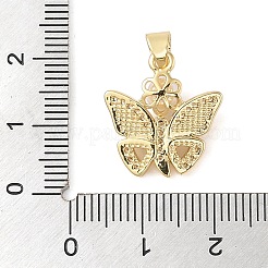 Brass & Shell & Clear Cubic Zirconia Pendants&nbsp;KK-I712-13G