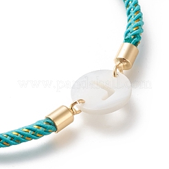 Adjustable Nylon Cord Slider Bracelets&nbsp;BJEW-L674-001G