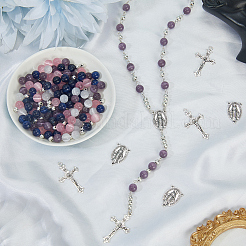 DIY Rosary Bead Necklaces Making Finding Kits&nbsp;DIY-SC0031-63