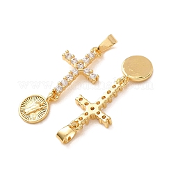 Religion Brass Pave Clear Cubic Zirconia Pendants&nbsp;CU-CBA40F6-01G