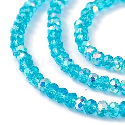 Transparent Electroplate Glass Beads Strands&nbsp;EGLA-F156-AB08