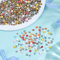 300Pcs Flat Round Baking Paint  Zinc Alloy Snap Rivet Butt Screw&nbsp;FIND-GF0009-30B