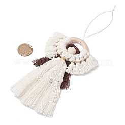 Handmade Cotton Macrame Angel Pendant Decorations&nbsp;HJEW-JM02844