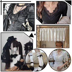 Spandex Lace Ribbon&nbsp;OCOR-WH0105-234A