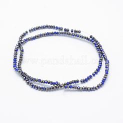 Electroplate Opaque Glass Beads Strands&nbsp;EGLA-J144-HP-B05