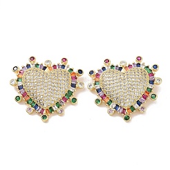 Brass Micro Pave Colorful Cubic Zirconia Pendants&nbsp;ZIRC-I063-17G