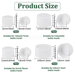 56Pcs 4 Style Plastic Screw-On Caps&nbsp;AJEW-BC0003-85A