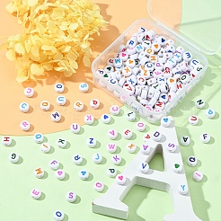 200Pcs 2 Style Opaque Acrylic Beads&nbsp;SACR-YW0001-47