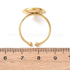 Adjustable 304 Stainless Steel Cuff Open Rings&nbsp;RJEW-C151-01A-G