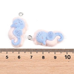 Flocking Opaque Resin Pendants&nbsp;RESI-P053-03E-P