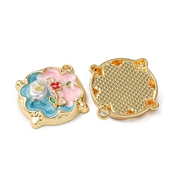 Light Gold Tone Alloy Enamel Pendants&nbsp;ENAM-B028-38KCG-05