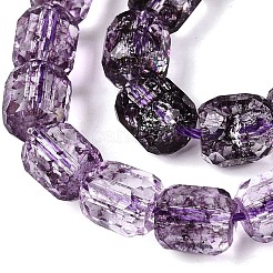 Transparent Crackle Glass Beads Strands&nbsp;GLAA-Q108-04A-06
