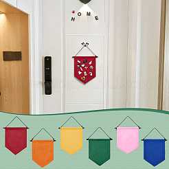 6Pcs 6 Colors Canvas Wall Hanging Brooch Jewelry Banner Holder&nbsp;DJEW-PH0001-80